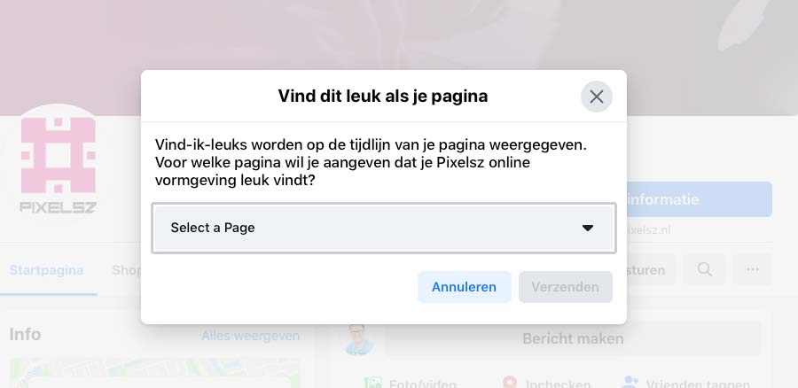 facebookpagina liken met facebookpagina