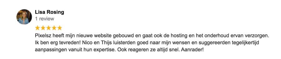 Google review webdesigner