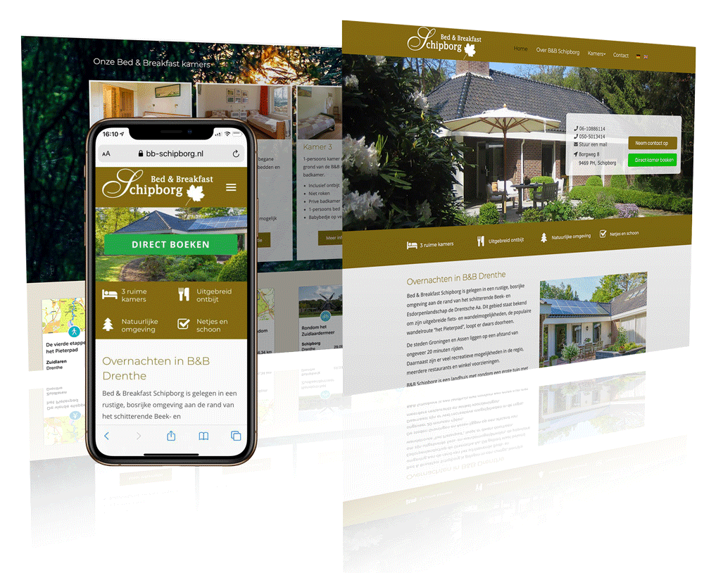 Bed and breakfast Schipborg | Webdesign Groningen