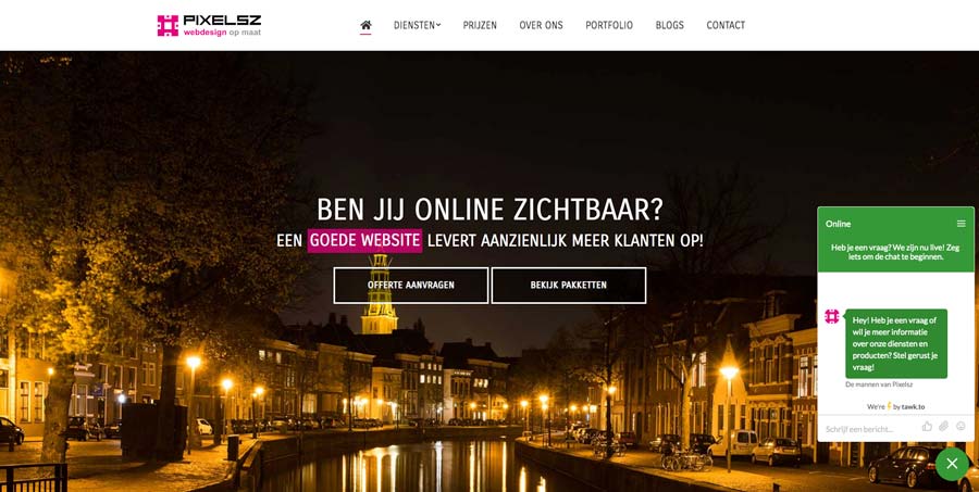 chatfunctie WordPress website