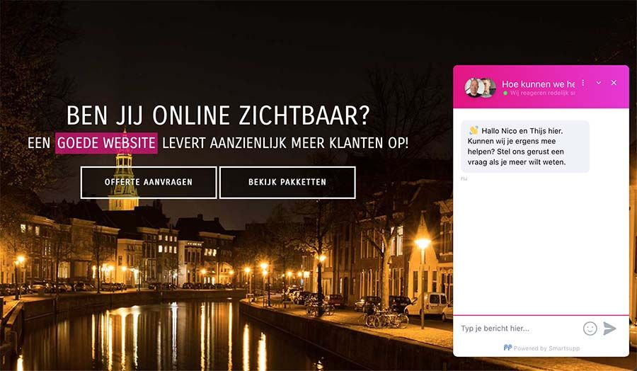 chatfunctie wordpress smartsupp