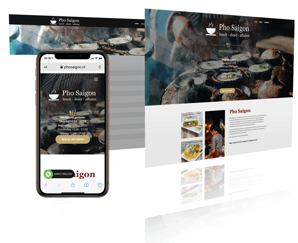webdesign vietnamees Pho Saigon Groningen