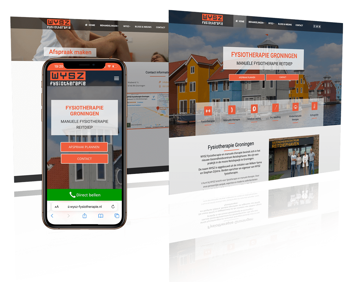 website bouw WYSZ fysiotherapie Groningen
