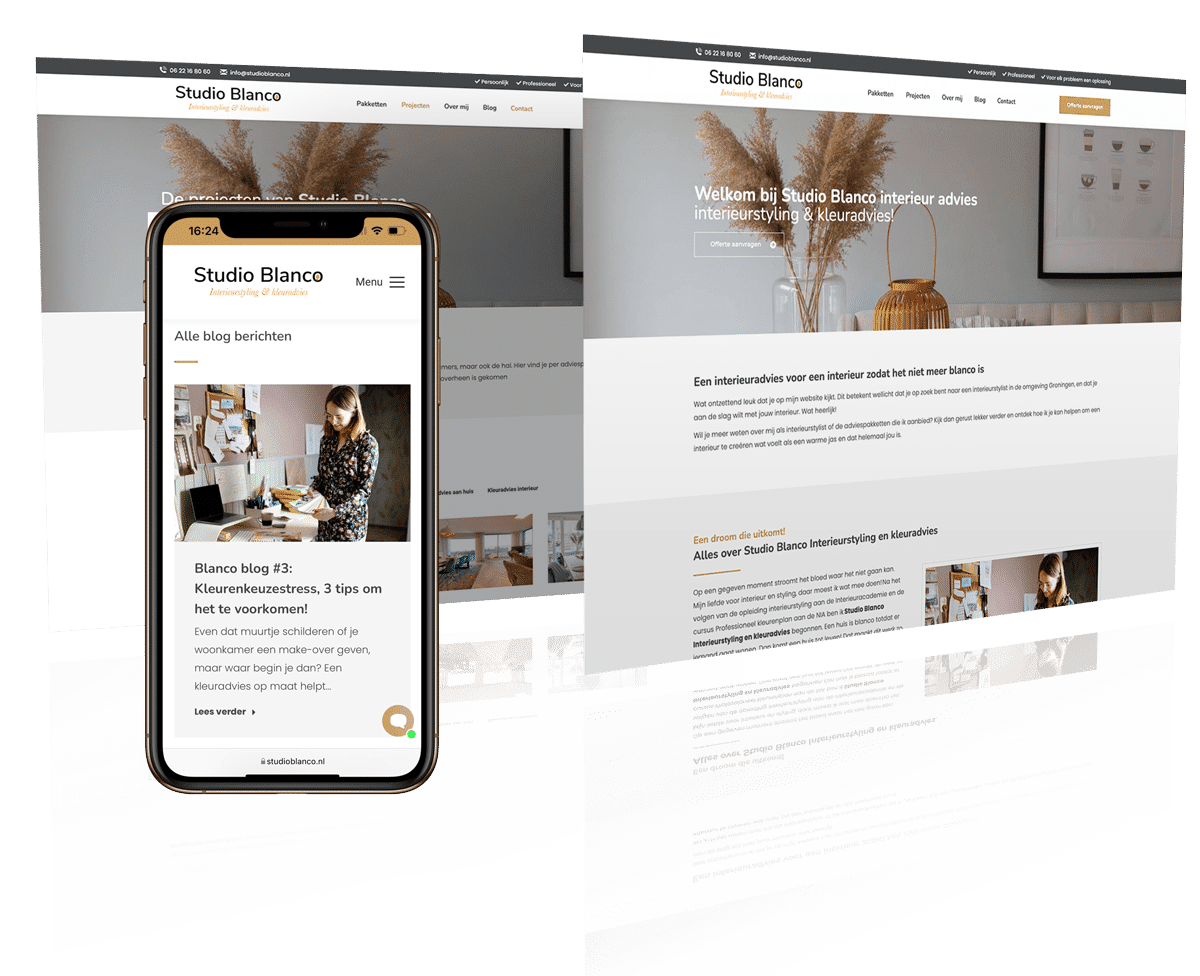 Nieuwe website Studio Blanco interieuradvies