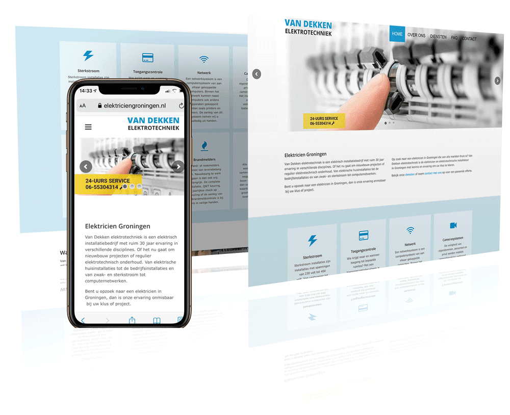 van dekken elektrotechniek | Pixelsz webdesign op maat
