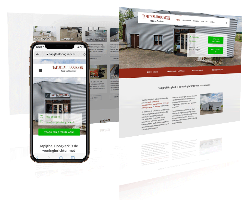 tapijthal hoogkerk | Pixelsz webdesign op maat