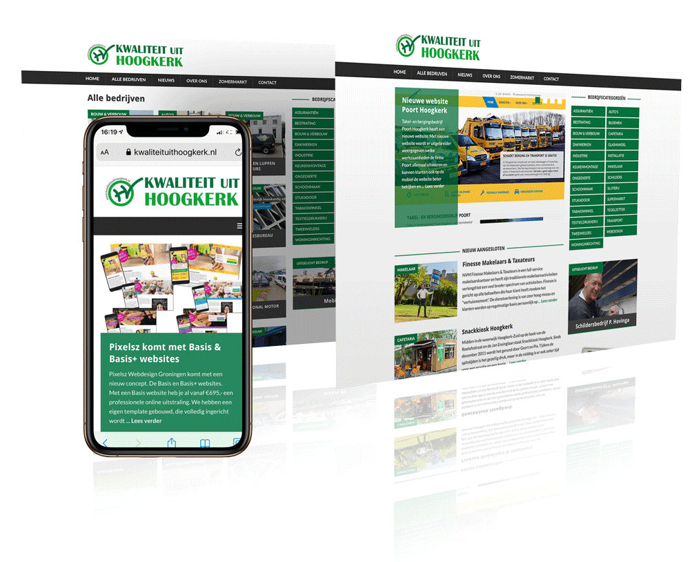 Kwaliteit uit Hoogkerk | Pixelsz webdesign op maat