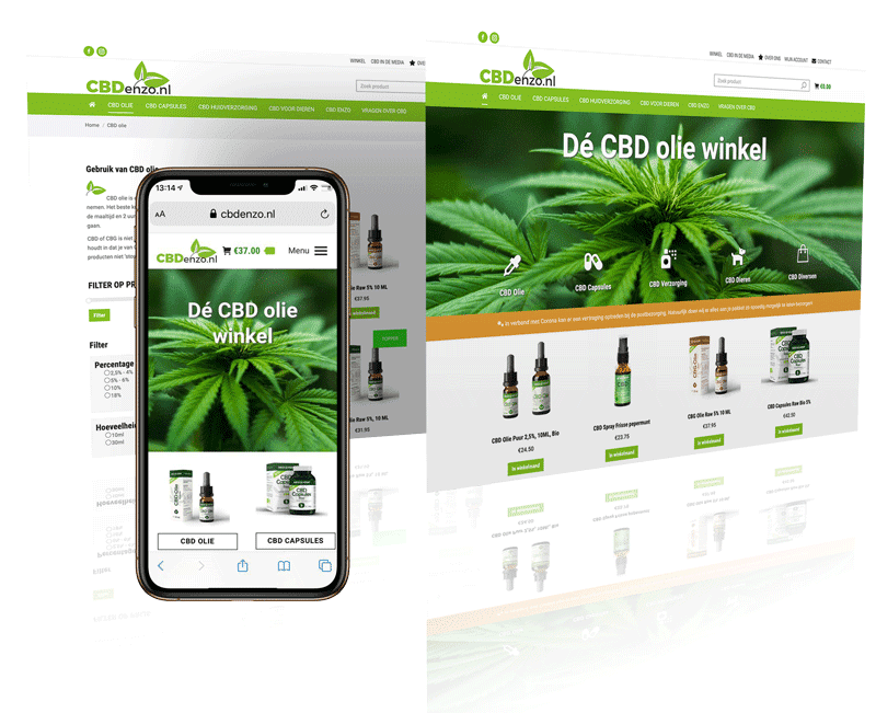 webdesign CBD olie kopen