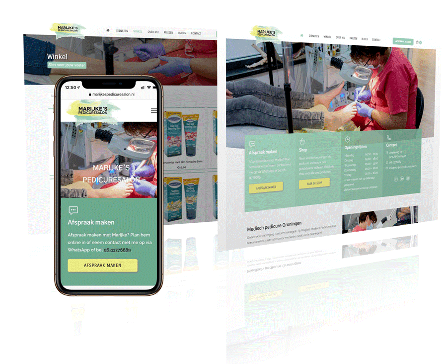webdesign webshop Marijkes pedicure