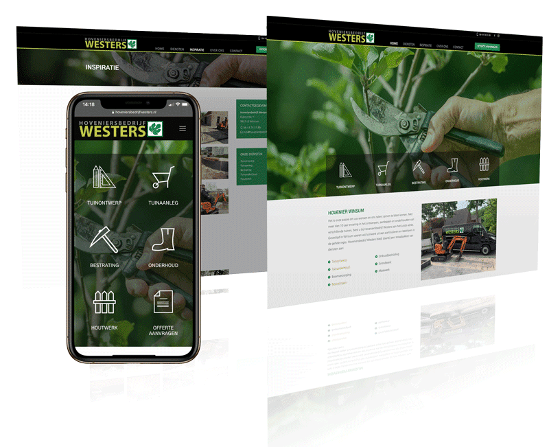 webdesign voor website hovenier Groningen