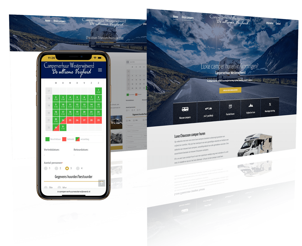 nieuwe website Camperverhuur Westerwijtwerd