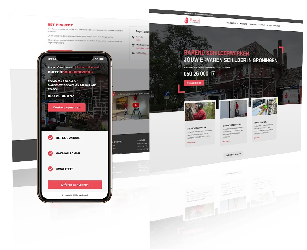 website laten maken schildersbedrijf Barend Schilderwerken