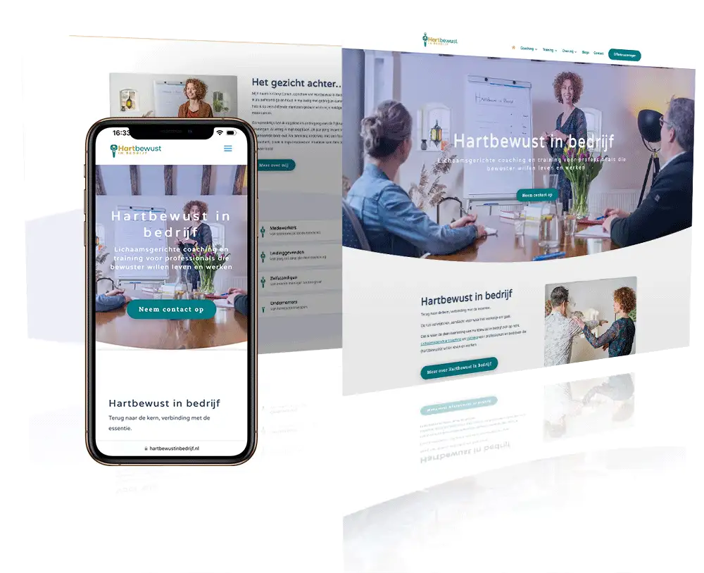 webdesign website voor coaches hartbewust in bedrijf